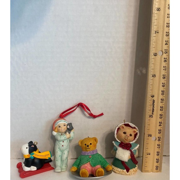 Vintage Hallmark Keepsake Granddaughter Ornament Lot of 4 In Box - Picture 9 of 9